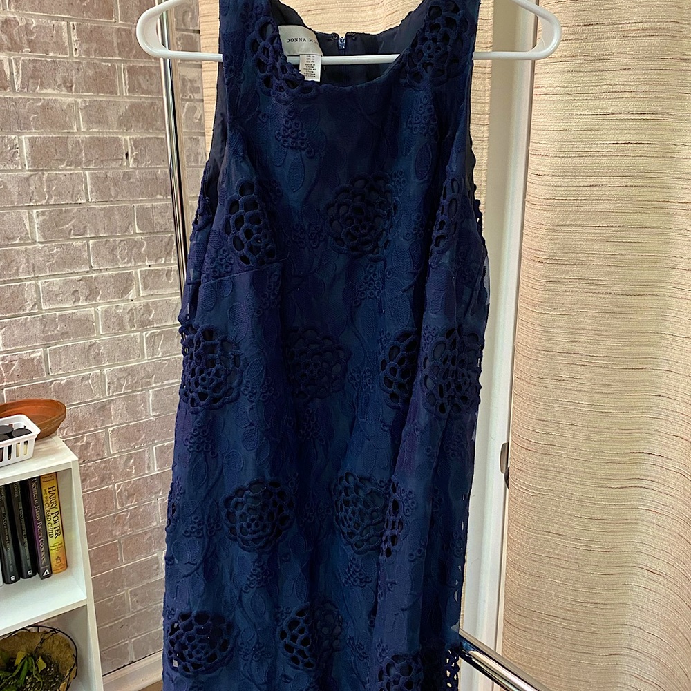 Knee length Donna Morgan deep blue dress